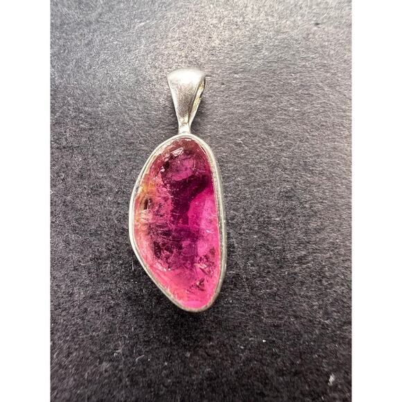 NEW Pink tourmaline sterling silver pendant 1.28 gram - Picture 8 of 11